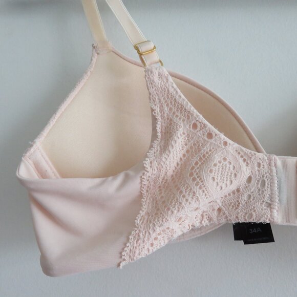 PEPPER Lift Up Lace Trim Bra in Ecru - Women's Size 34A - Picture 11 of 16